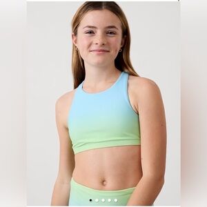 Athleta Girl 2 Piece Bathing Suit Size L/12 Ombré Blue Good condition